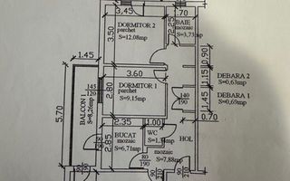 Apartament 3 camere, renovat, Tomesți, etaj 4 - Poză 7