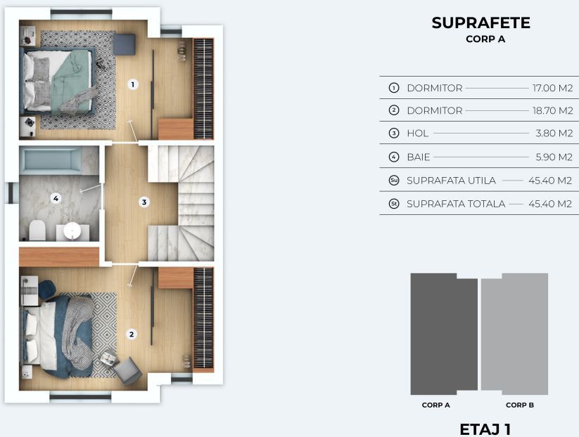 VILA TIP DUPLEX | COMPLEX REZIDENTIAL OTOPENI - Schiță 7