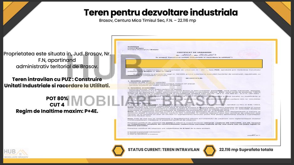 Teren Industriala cu PUZ | Centura Mica | 22.116mp - Poză 3