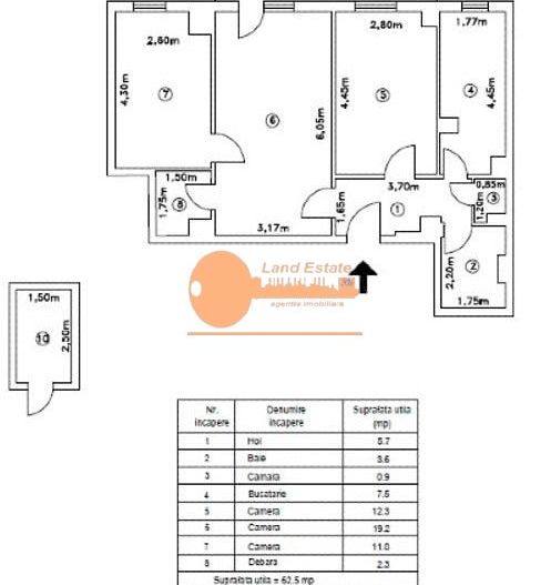 Apartament 3 camere 200m metrou Constantin Brâncuși Drumul Taberei - Schiță 16