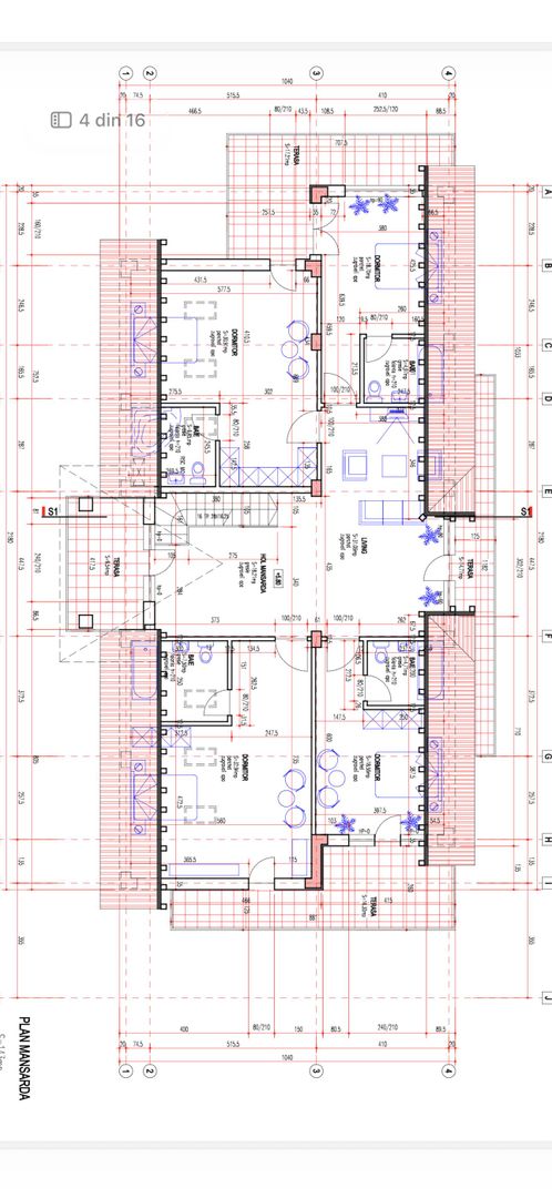Vila Individuala S+P+1+M cu Teren 1000mp langa Padure - Balotesti - Schiță 48