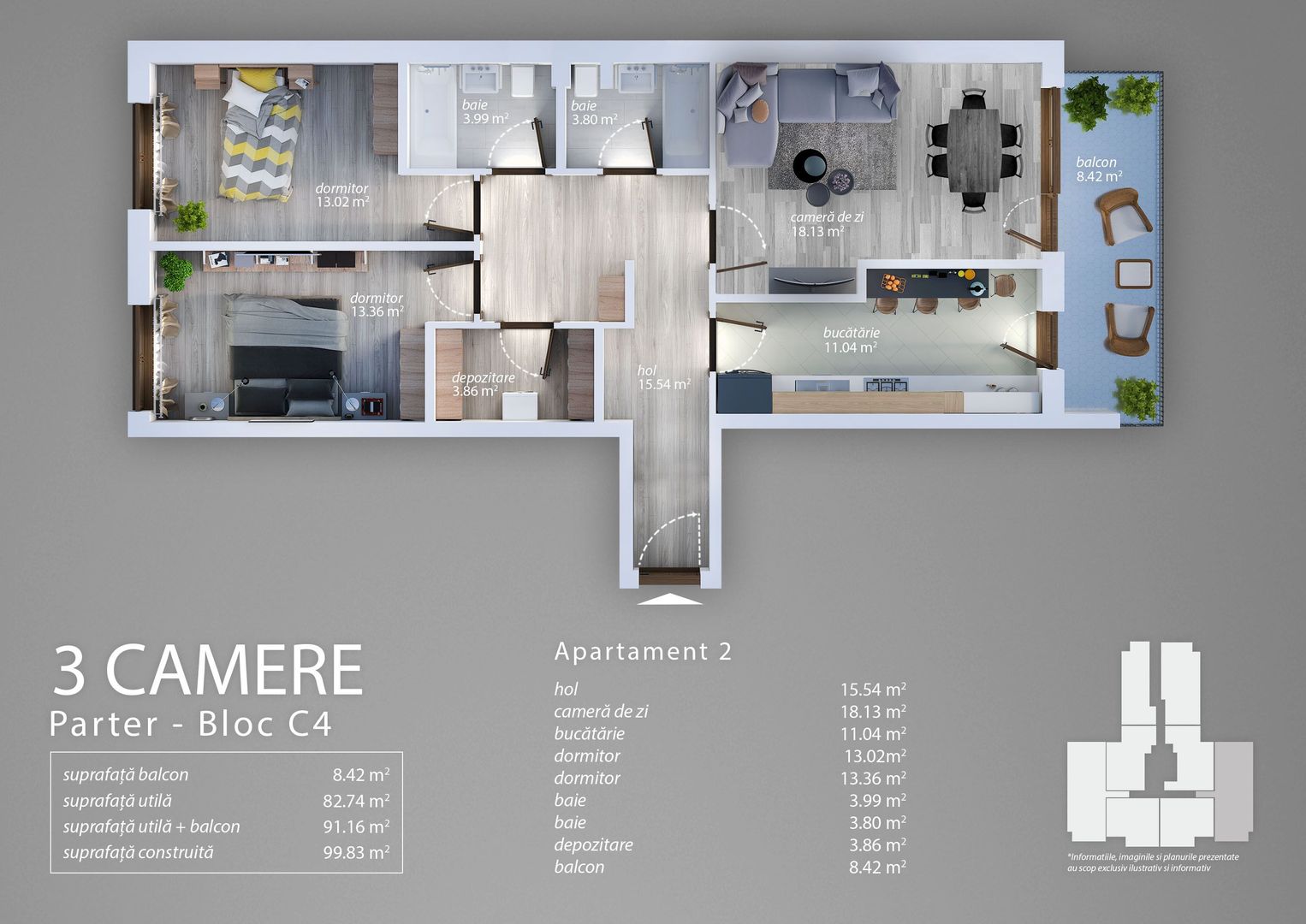 3camdec+2bai+dressing/sec4, A.Persu/Mall Grand Arena,parc T.Arghezi - Poză 1