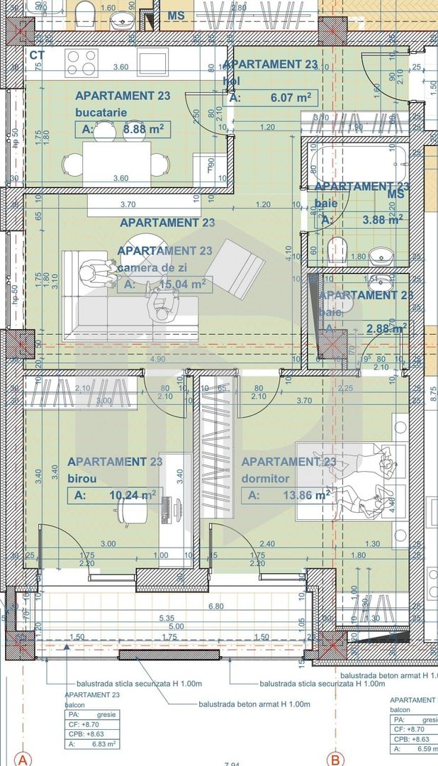Apartament 3 Camere | Etaj 1 - Calea Surii Mici- Vest - Poză 3