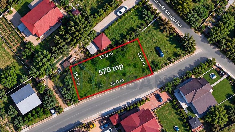 Vânzare Teren Intravilan 640 mp, Strada Strugurilor, Autorizație Casă P+E - Poză 1
