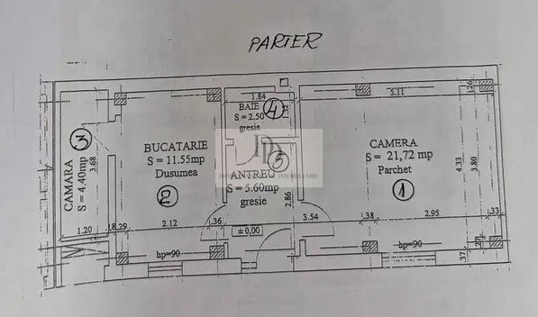 Spațiu de Birou 50 mp | 2 Camere | Parcare Inclusă | Centru – Decebal - Schiță 8