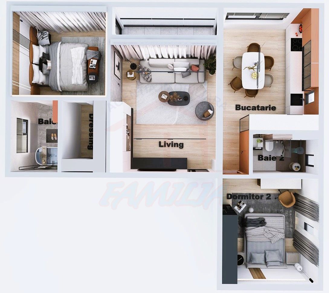 Apartament cu 3 camere de vânzare în Central, Galati - Poză 2