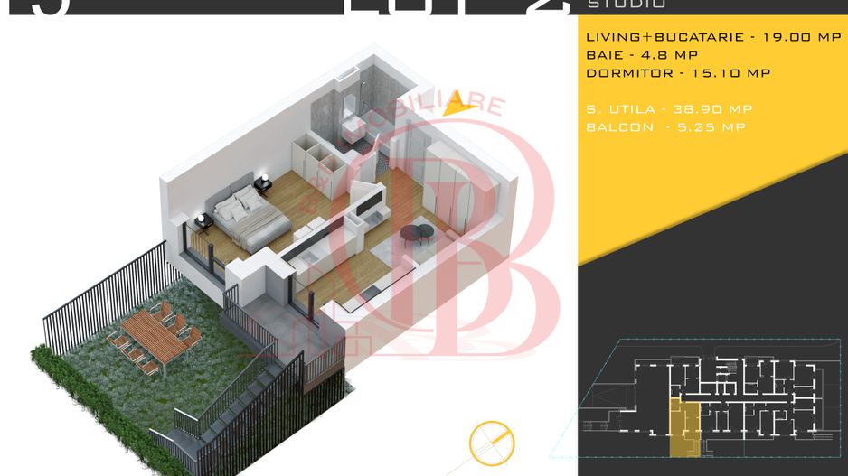 2 camere cu gradina Titan Pallady  Metrou Nicolae Teclu - Schiță 2