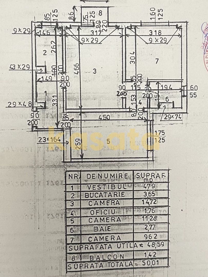 3 Camere 🏢 | Veteranilor 📍 | Etaj intermediar ⬆️ | Centrala 🔥 - Schiță 20