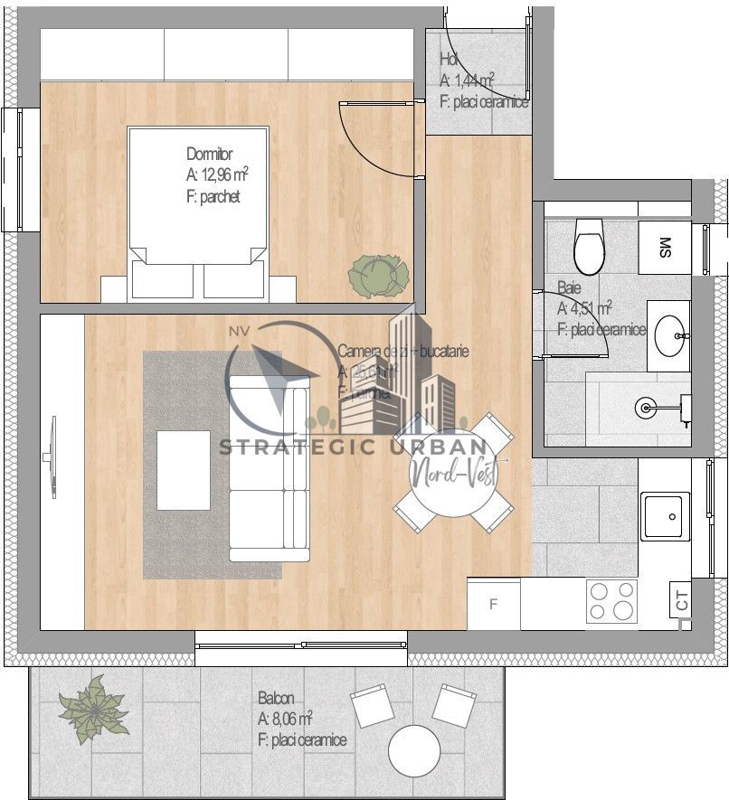 Apartament cu 2 camere, finisat nou, zona Cetatii - Poză 11