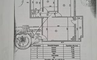 De vanzare apartament cu 3 camere, General, etaj 5/5 cu lift, 120.000 euro - Poză 2