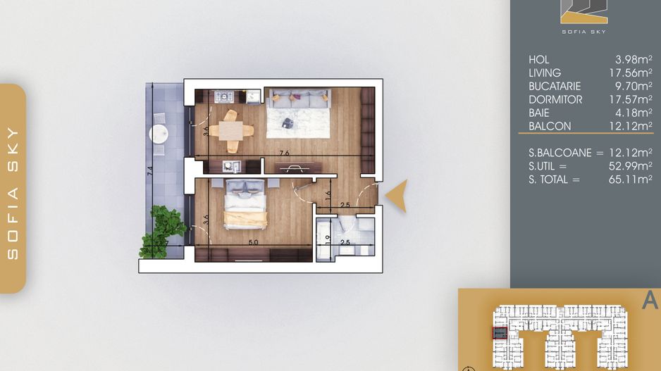 Apartament 2 camere spatios Titan Pallady  7 min Metrou Nicolae Teclu - Schiță 6