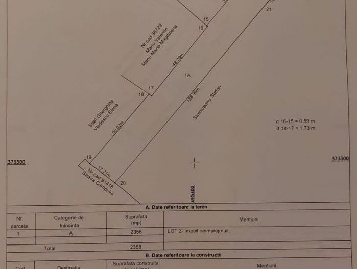 Vanzare Teren intravilan Stefanesti - Primarie str. Campului - Poză 3