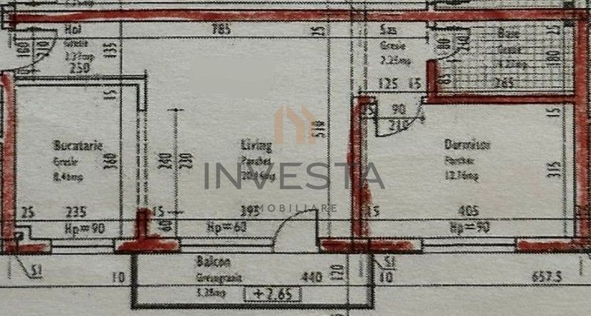 Apartament in bloc nou! Zona La Terenuri! Etajul I , orientare sudica! - Schiță 7