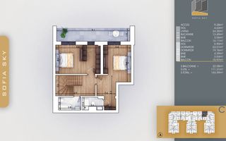 Titan Sector 3 Apartament Duplex 3 camere 700m Metrou Teclu - Schiță 8