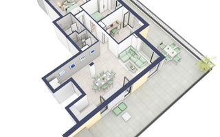 Penthouse 3 camere | Etaj 4 | Balcon 107.2 mp | Turnisor - Poză 5