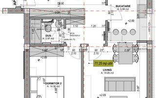 Apartament 3 camere/71 mp, /LA CHEIE /zona Industriala Vest - Schiță 10
