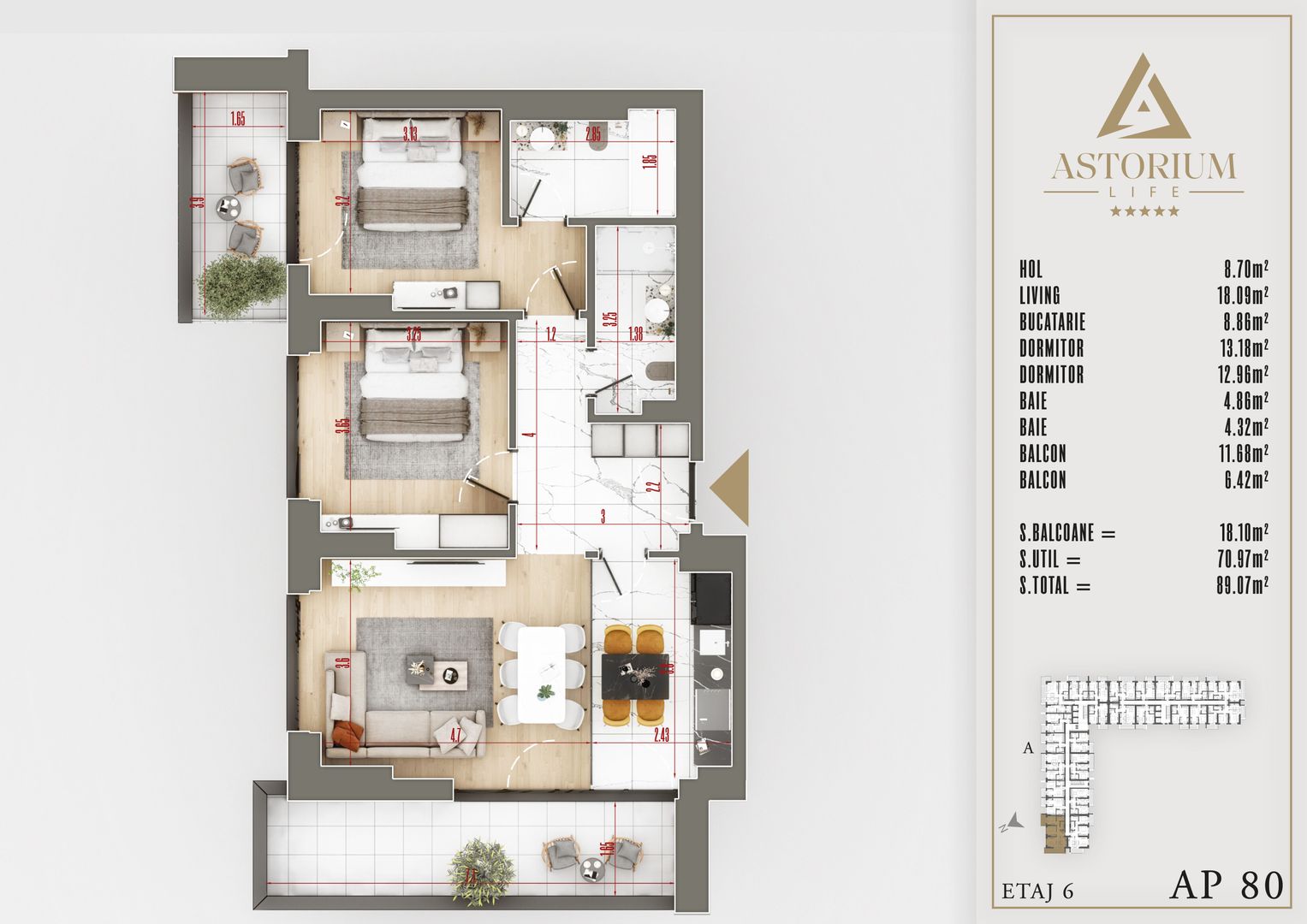 3 camere - TITAN PALLADY - bloc nou PREMIUM - Preturi Promotionale - Poză 11