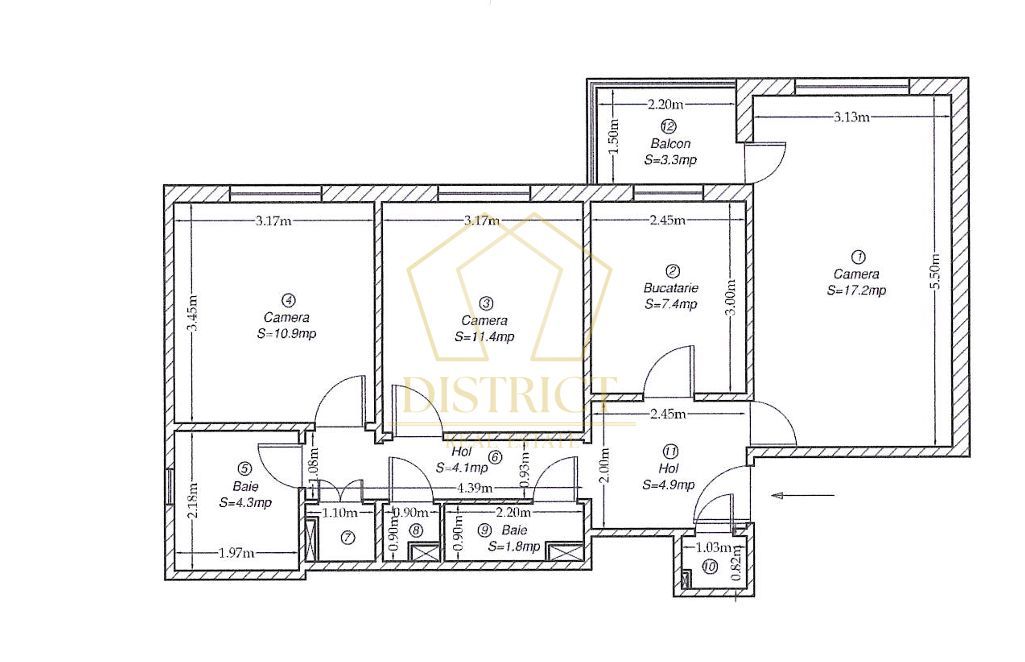 Apartament cu 3 camere | Olimpia-Stadion | Complex - Poză 2