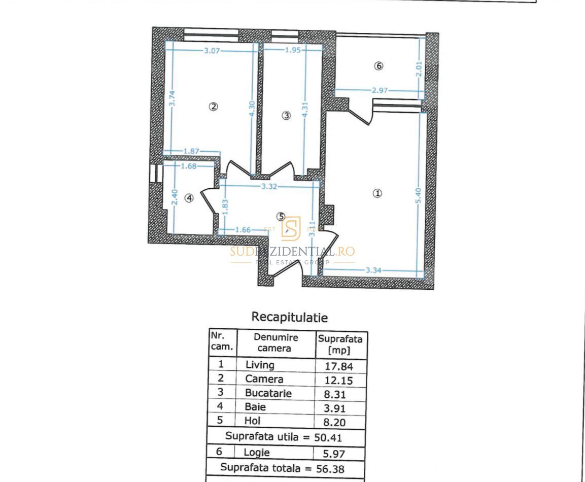Apartament 2 camere | Prima închiriere | Cartierul Solar, Sector 4 - Schiță 8