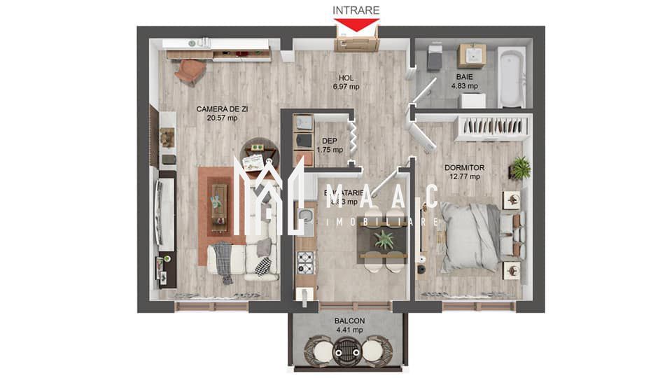 Comision 0 % | Apartament 2 camere | Parter | Balcon - Poză 4