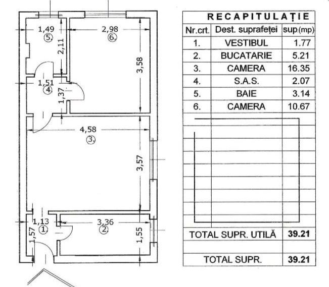 APARTAMENT 2 CAMERE | IULIU MANIU | BLOC RETRAS - Schiță 9