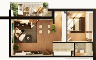 Apartament spatios cu 2 camere semidecomandat Intre Lacuri - Poză 1