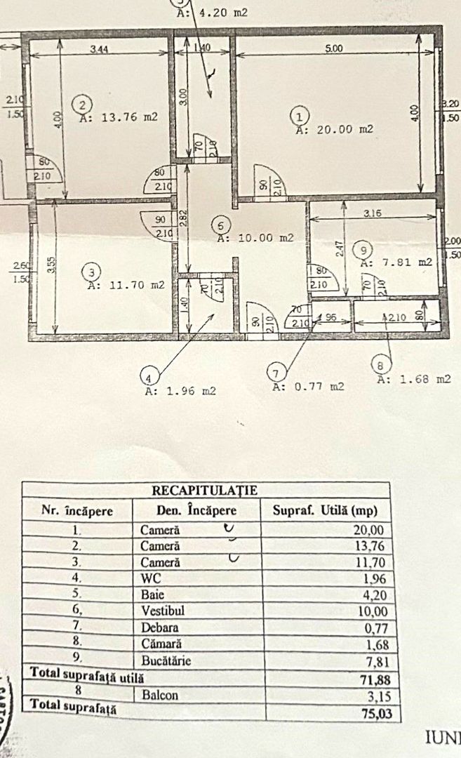 Apartament 3 camere Adiacent  Bd. Nerva Traian cu Centrala - Poză 9