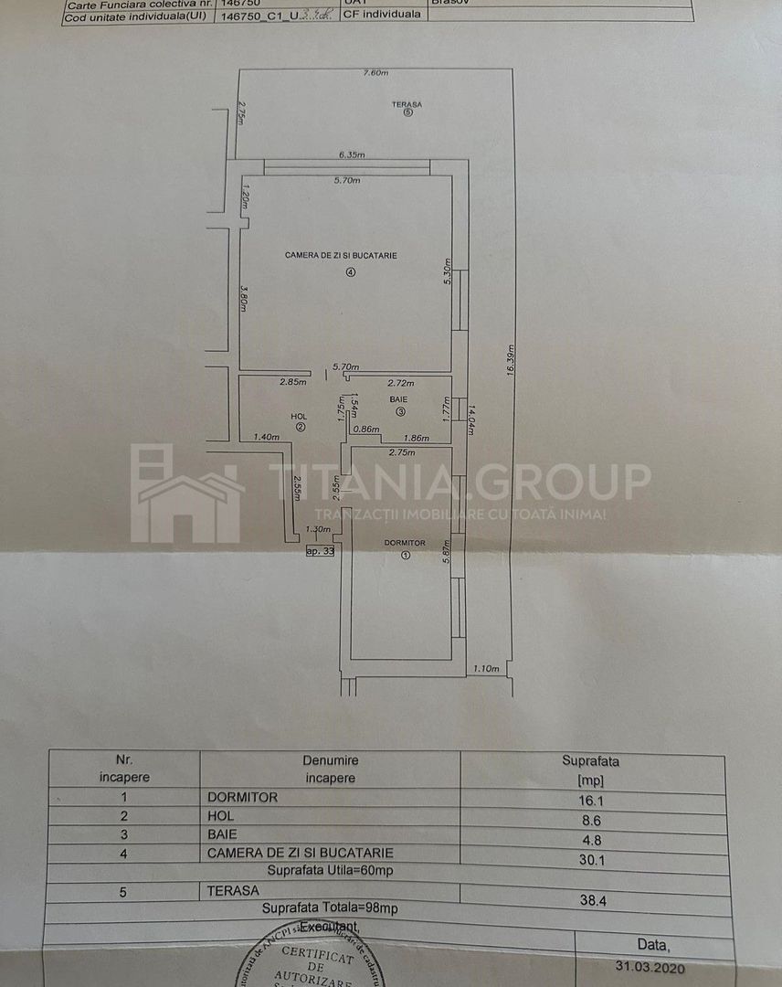 STUDIO DE VÂNZARE – DEALUL MORII RESIDENCE + LOC DE PARCARE SI BOXA - Poză 18