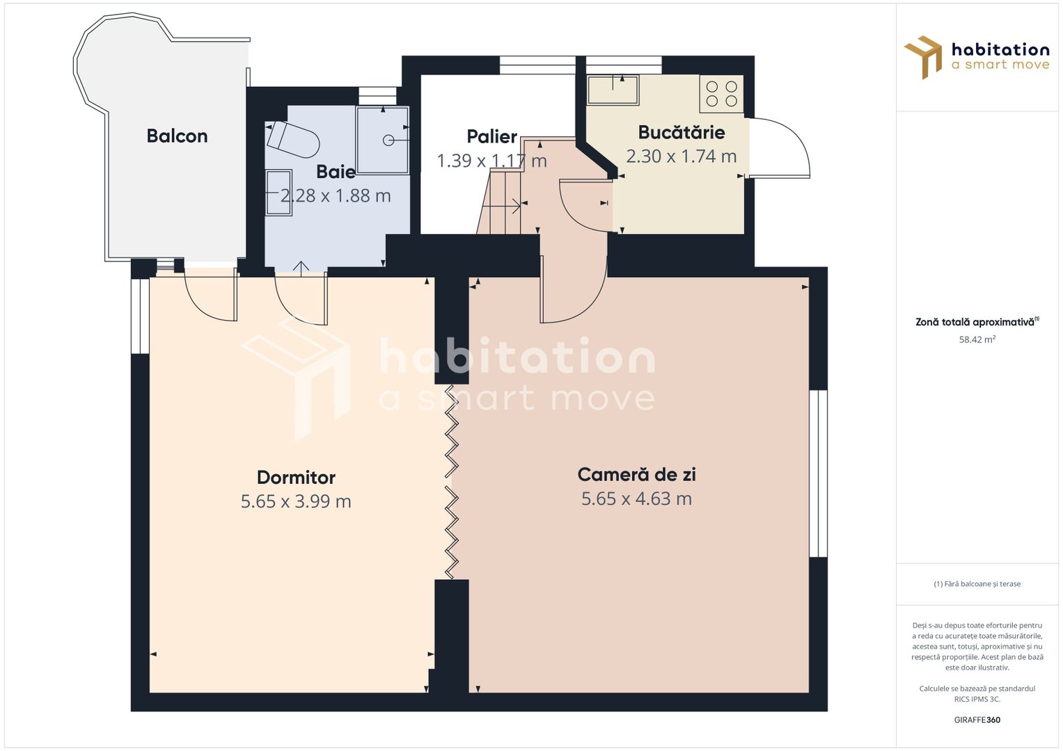 Apartament 2 camere, primitor si vibrant, zona Centrală - tur virtual - Poză 28