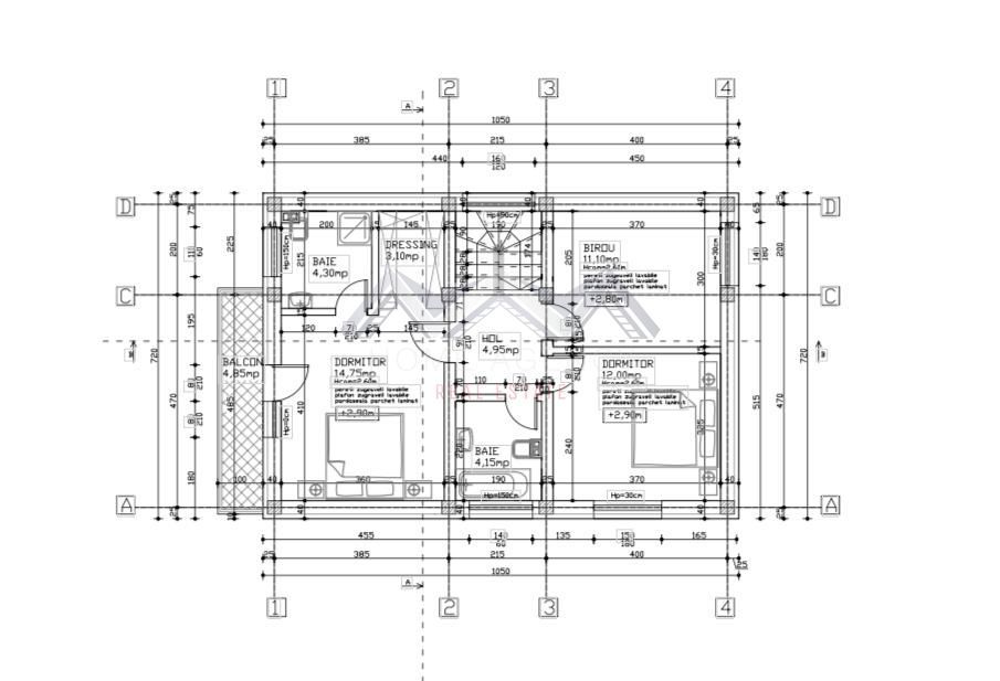 Casă individuală P+1+M în Otopeni – confort și compartimentare excelentă - Schiță 14