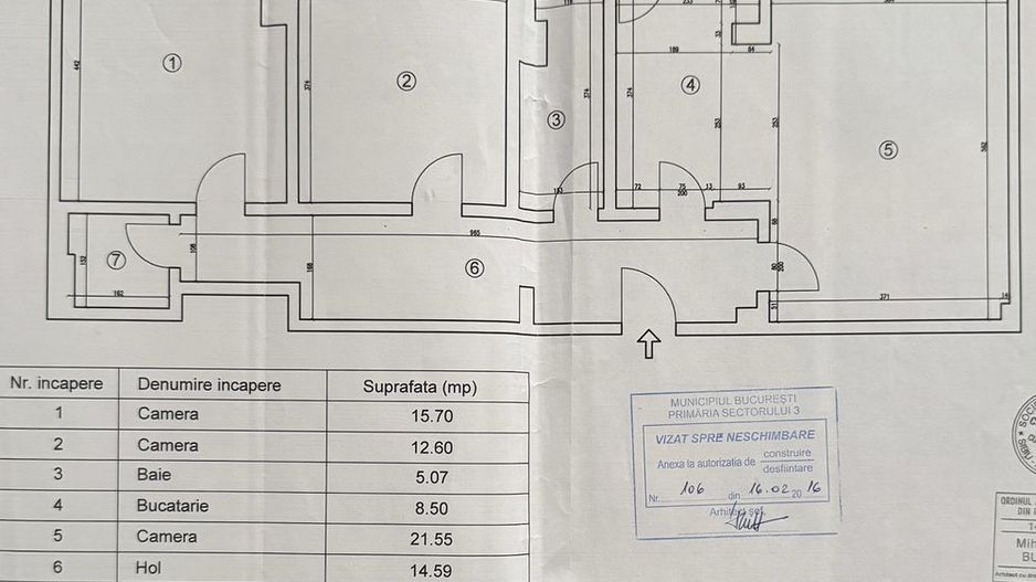 Apartament 3 camere Bulevardul Unirii Bloc Zephter - Poză 7
