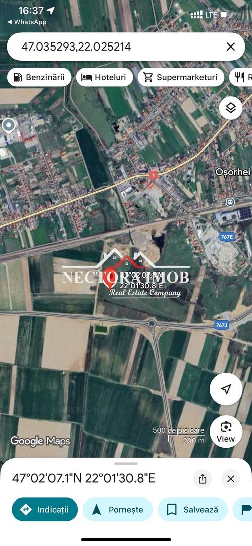 NECTORA IMOB-Teren Zona Osorhei, 5500 mp, 21 ml Front, 210 ml adancime - Poză 6