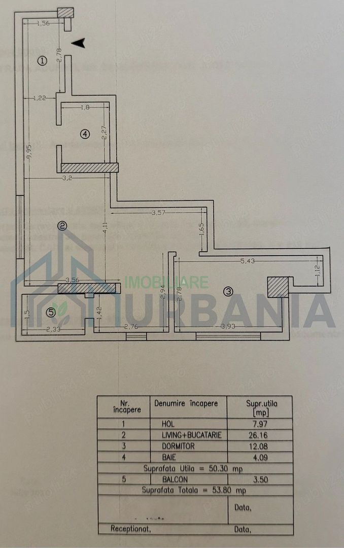 Apartament 2 camere, zona Palas, Iași – etaj 4 din 7, cu lift - Poză 3