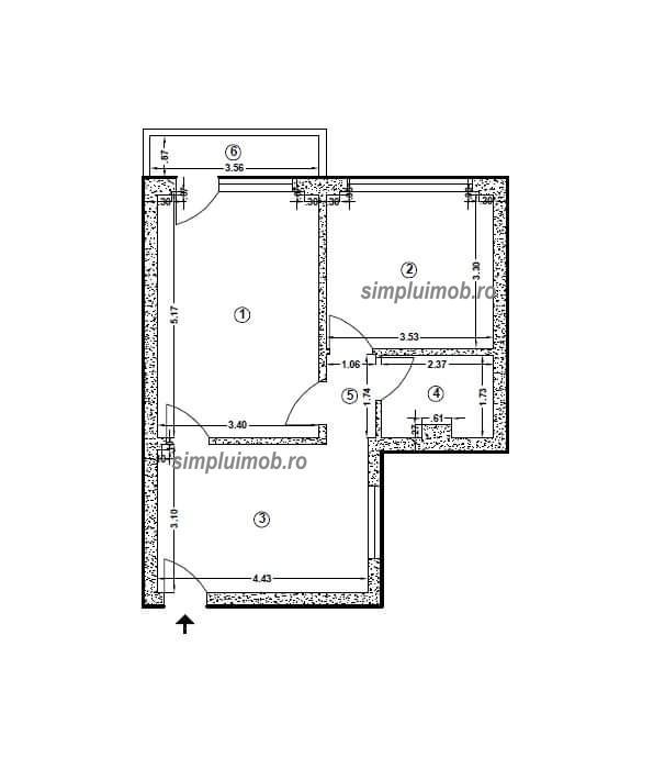 Renovat Mobilat 2 Camere Pantelimon - Schiță 11