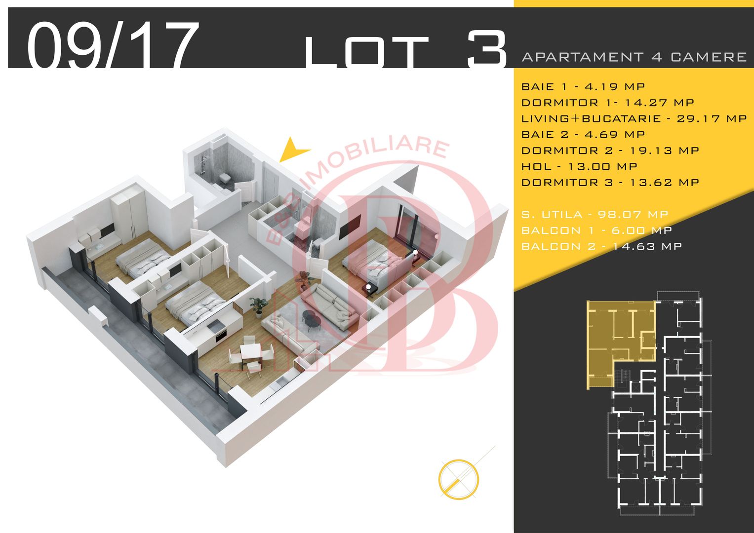 4 camere  Titan Pallady  Metrou Nicolae Teclu - Schiță 3