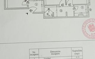 3 camere luminos S-V | bloc reabilitat | zona 1 Decembrie - Schiță 7