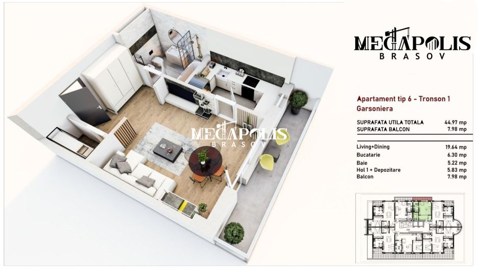 Garsoniera Coresi/ Plata Transe/Credit - Poză 3