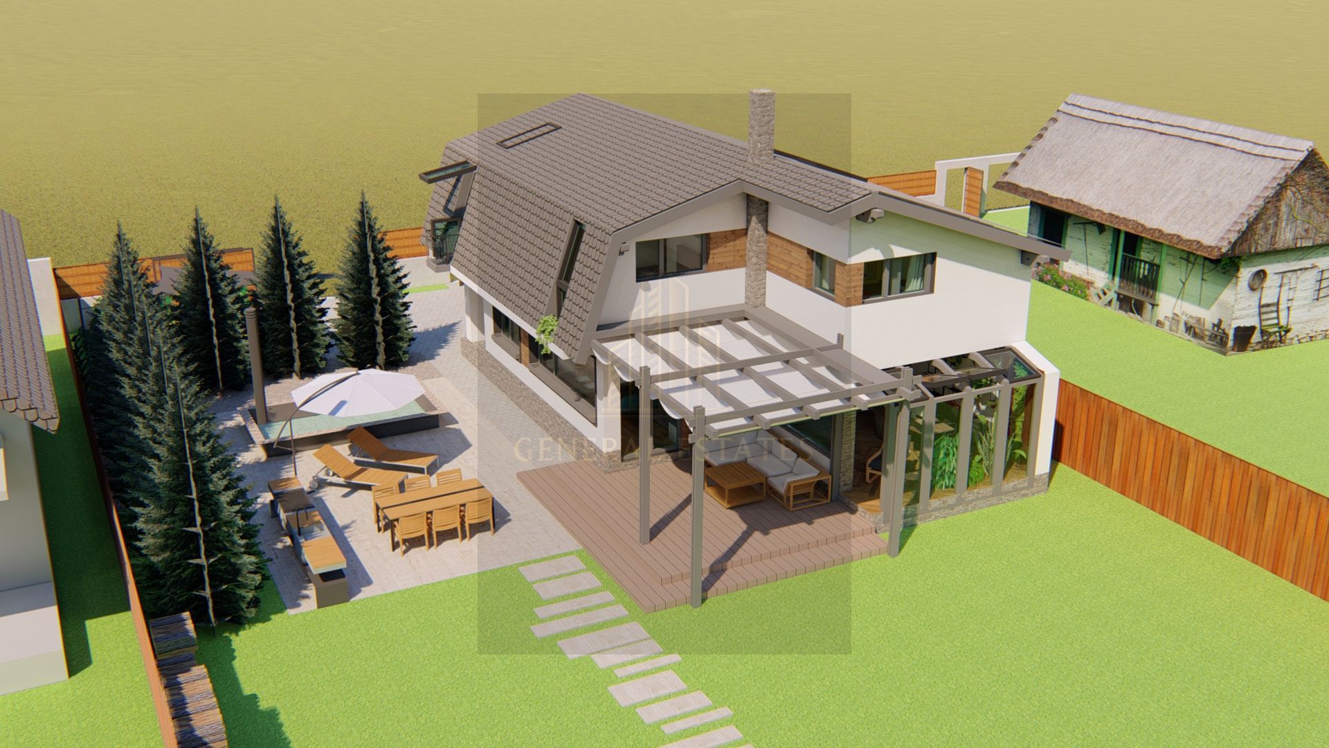 Casa moderna la rosu in Cristian - Poză 17