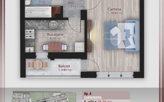 Garsoniera | Proiect tip boutique | Stefan cel Mare - Poză 4