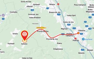 Teren 4044 mp, deschidere 60m, la 18 km de Campina, asfalt si curent