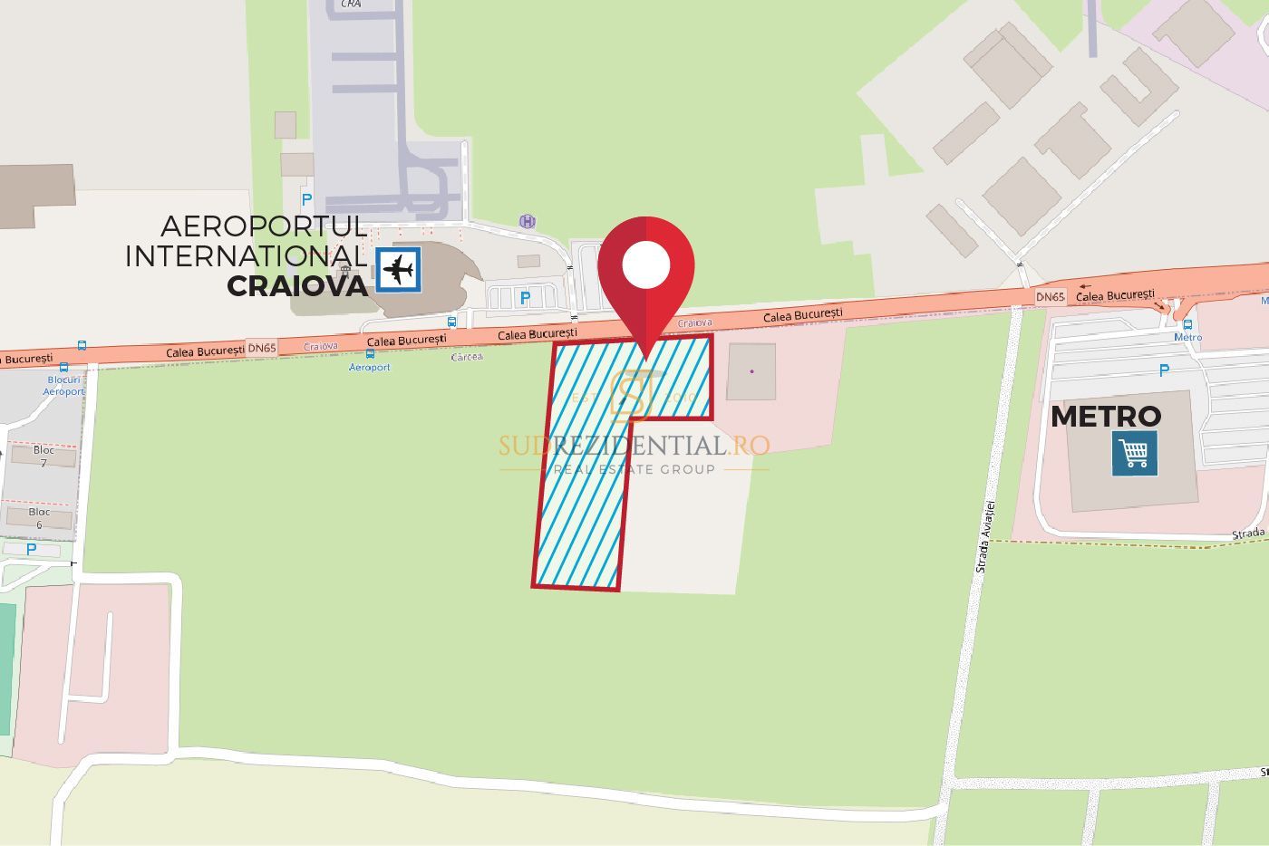 Teren de vanzare, zona Aeroport International Craiova, deschidere E574 - Poză 4