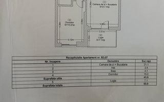 2 CAMERE, PARCARE SUBTERANĂ INCLUSĂ – PALLADY - Schiță 8