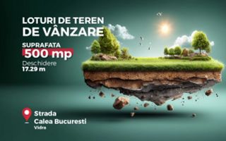 Lot teren intravilan de vanzare, 500 mp, ideal investitie,Comuna Vidra - Poză 1