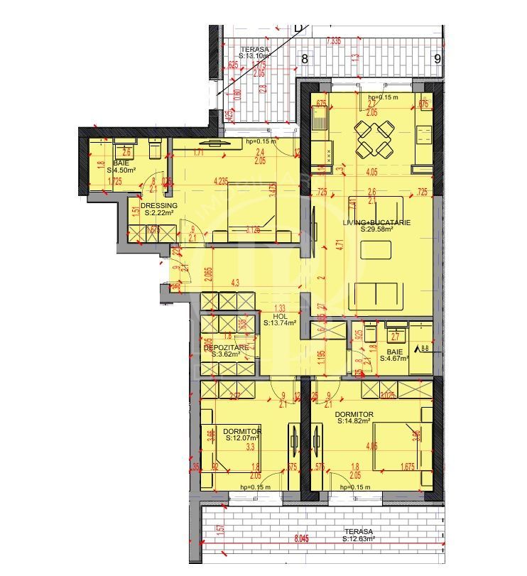 Apartament 4 camere Parcare Gratis Theodor Pallady 5min STB - Schiță 2