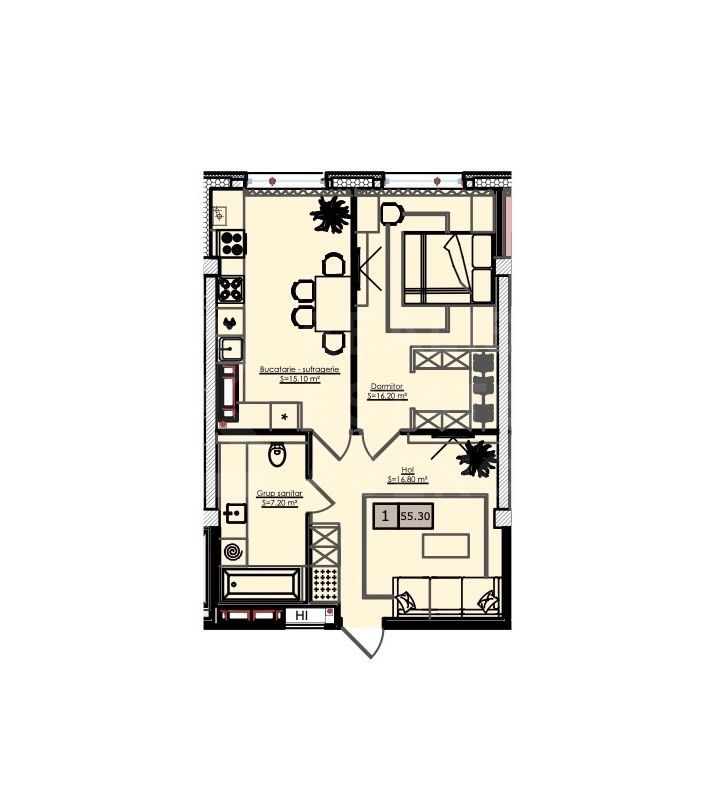 Vânzare apartament, 1 cameră, str. Ialoveni, Telecentru - Poză 3