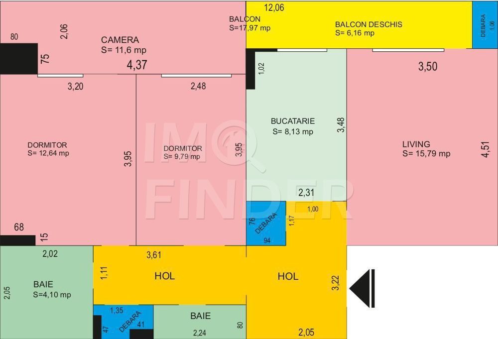 Vanzare 3 camere Marasti, etaj 2, la cateva minute de Iulius Mall - Poză 7