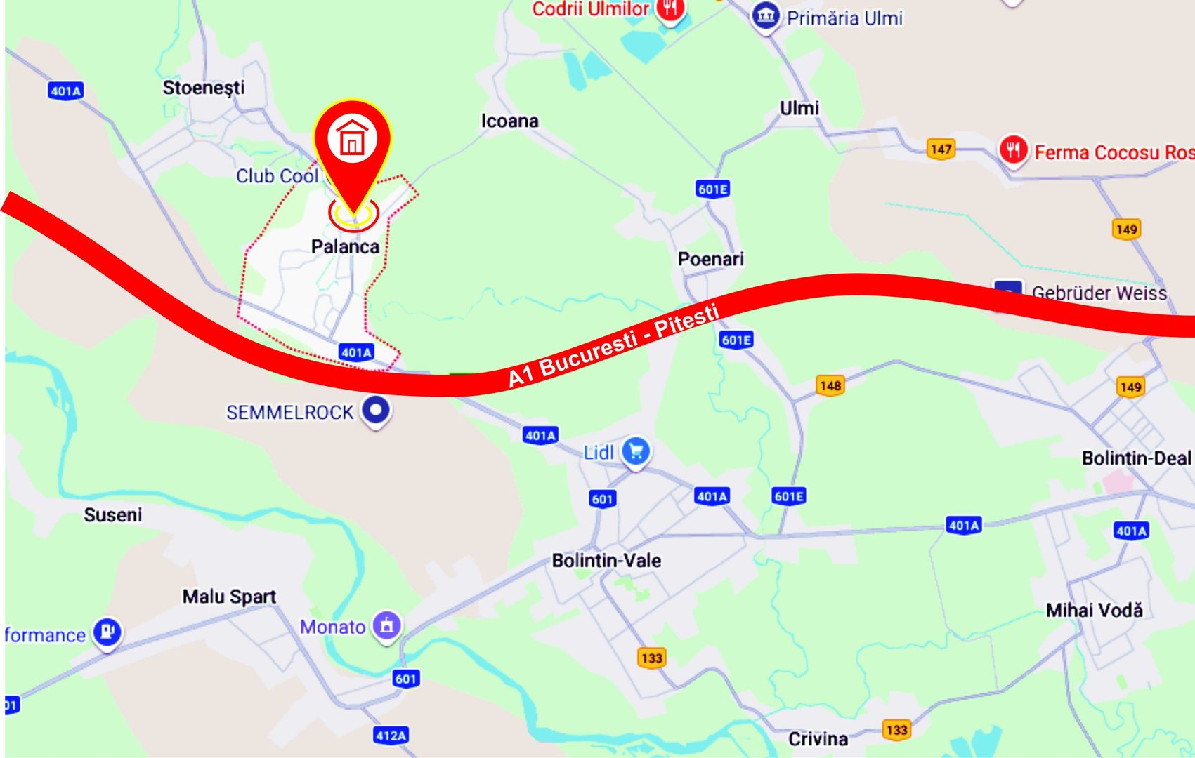 Teren de vanzare Nod A1 Km 30 / Bolintin Deal, zona case, utilitati - Poză 8