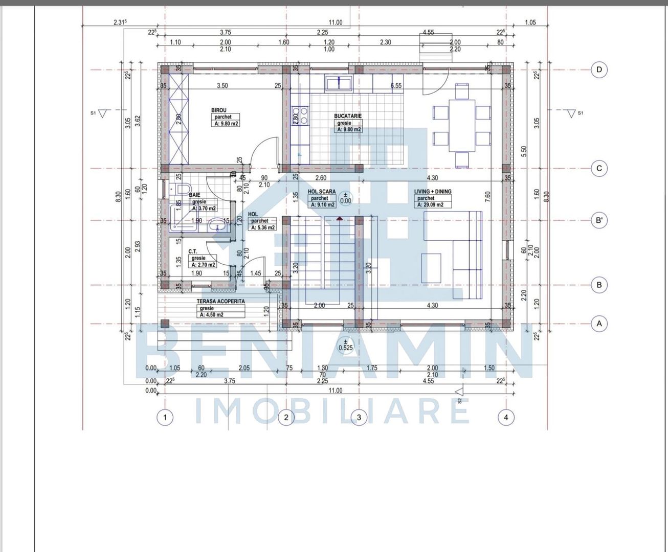 Casa-5 camere-P+1+P-147mp utili-600mp teren-Utilitati-Sanpetru - Poză 15