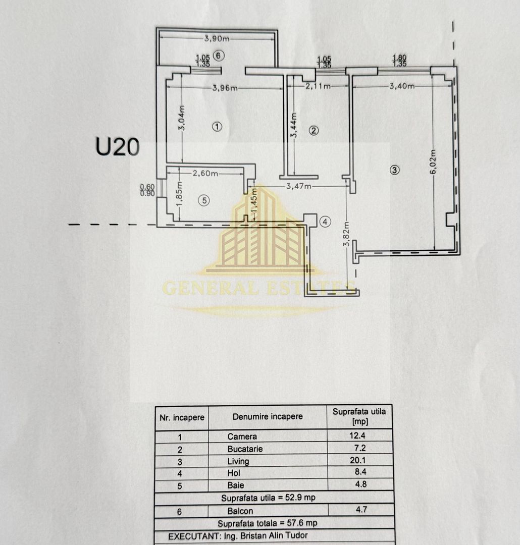 Vânzare apartament cu 2 camere, 53 m.p. - Gata de intrare. - Poză 20
