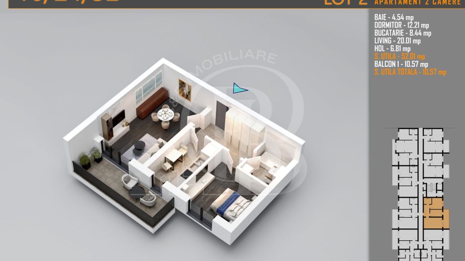 Apartament Decomandat 2 camere - Th. Pallady Metrou N. Teclu - Schiță 8